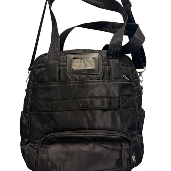 Lug Overnight Travel Gym Tote Puddle Jumper in Quilted Black - with Long Strap - Picture 2 of 16